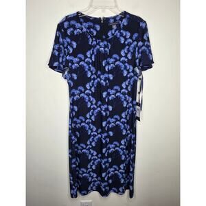 NWT Tommy Hilfiger Nantucket navy blue floral short sleeve A-Line dress - 6